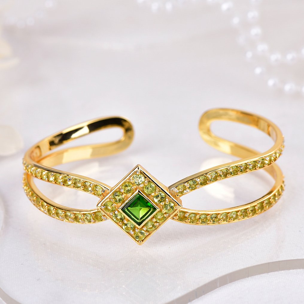 没有保留价 - 手镯 银 - 混合宝石 - 已认证 #3.2