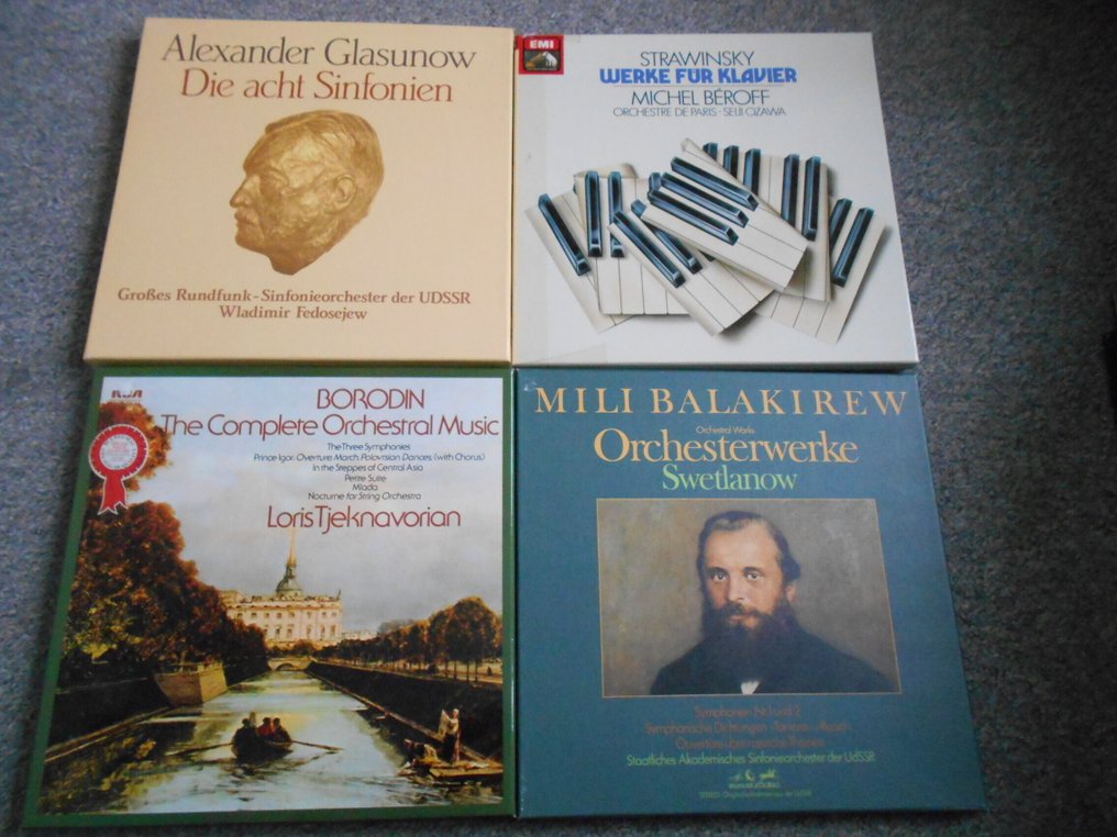 Various Russian composers - 多位藝術家 - Curated Collection with 4 box sets feat. Strawinsky, Borodin, Glasunow etc. 17 x records in total - 多個標題 - LP 專輯(多個) - 各種模壓雷射唱片 - 1978 #1.0