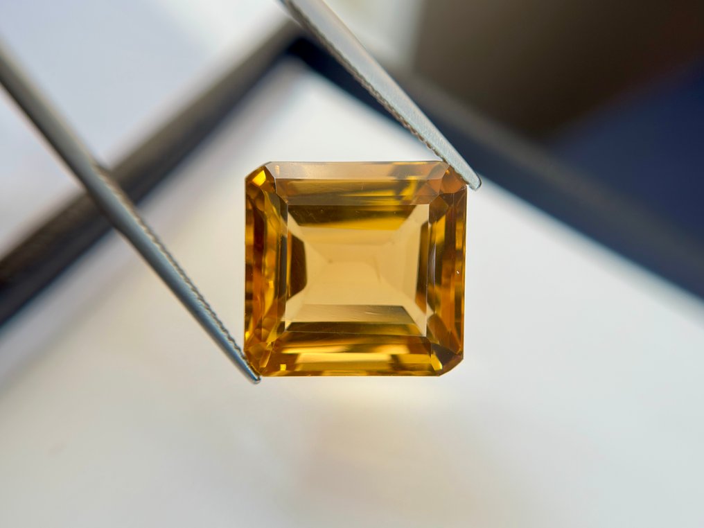 χωρίς τιμή ασφαλείας - 1 pcs  Κίτρινο Κιτρίνης  - 25.04 ct - Διεθνής Ένωση Έγχρωμων Πολύτιμων Λίθων (ICA GemLab) - Εντυπωσιακό μοναδικό κιτρίνη. #4.3