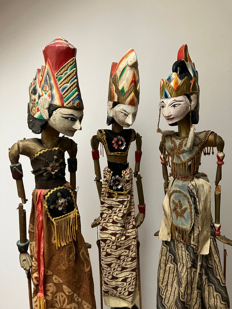 3个Wayang Golek木偶 - 印度尼西亚 #3.2