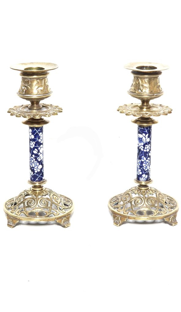 Κηροπήγιο (2) - Μπρούντζος, Πορσελάνη #2.1