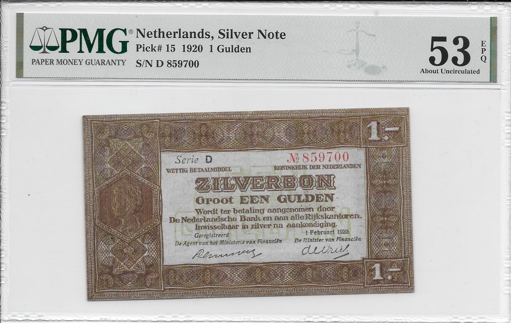 Netherlands. - 1 Gulden 1920 - Pick 15  (No Reserve Price) #1.0