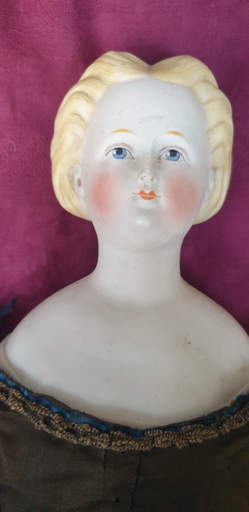 senza marca - Lalka Parian testa e spalla in bisquit opaca. - 1800-1850 - Niemcy #1.0