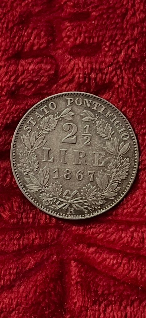 roma Pio IX. 2,5 lire 1867 (Nincs minimálár) #1.0