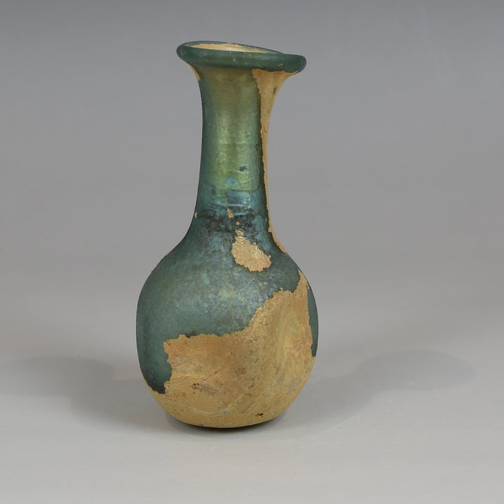 Ancient Roman Glass Flask #1.0