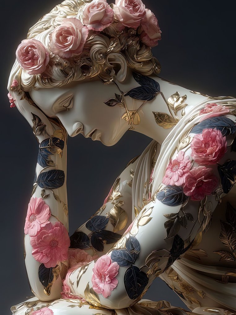 yamila - Aflicción Aurea: Escultura Kintsugi y la Memoria Floral #2.1