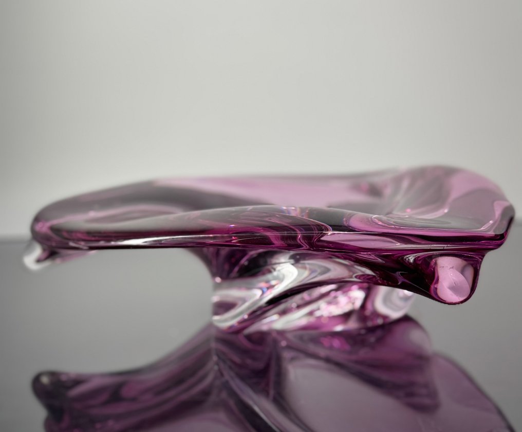 Val Saint Lambert - René Delvenne - 花瓶  - 水晶 - Coupe torsadée XXL PATEL #1.0