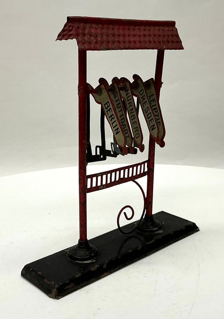 Zeldzaam Bing (Gebrüder Bing, Nürnberg) stations-wegwijzer uit ca. 1903–1910 H0 - Model train (4) #1.0