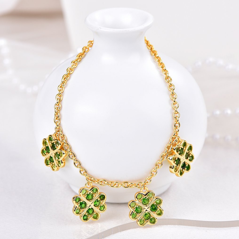 Zonder Minimumprijs - Armband Zilver - Diopsiedel - Gecertificeerd #1.0