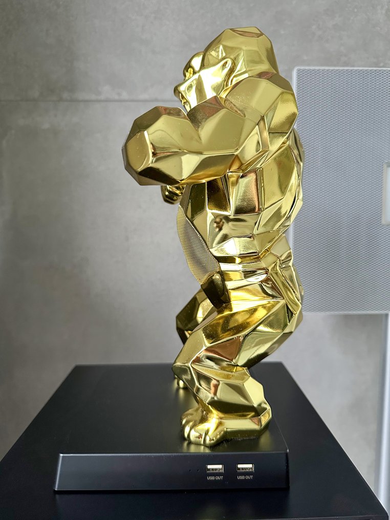 Richard Orlinski (1966) - KiwiKong (Gold Metallic) AND Trolley #4.3