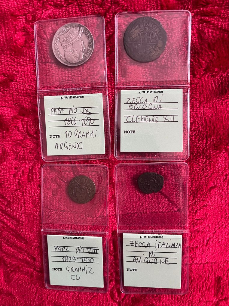 意大利 - 教皇国 Lotto 4 monete 1623-1829 #1.0