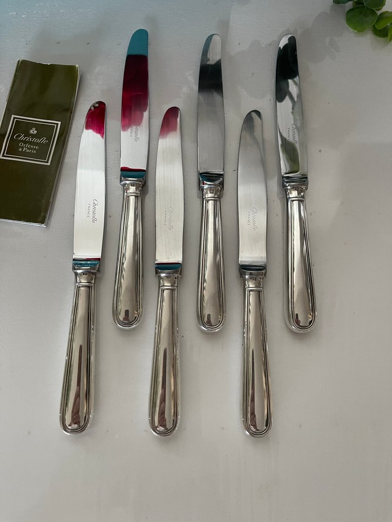 Christofle - Τραπεζομάχαιρο - Σετ 12 μαχαίρια για επιδόρπια μοντέλο Albi. - Ασημένιο μέταλλο #3.2
