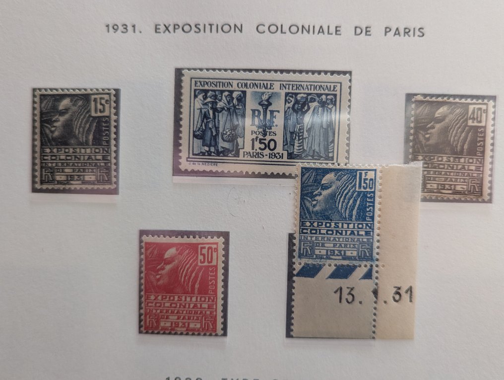 法国 1930/1934 - 非常先进的半现代组合 - Yvert 263 / 298 dont série Paix ** #3.2