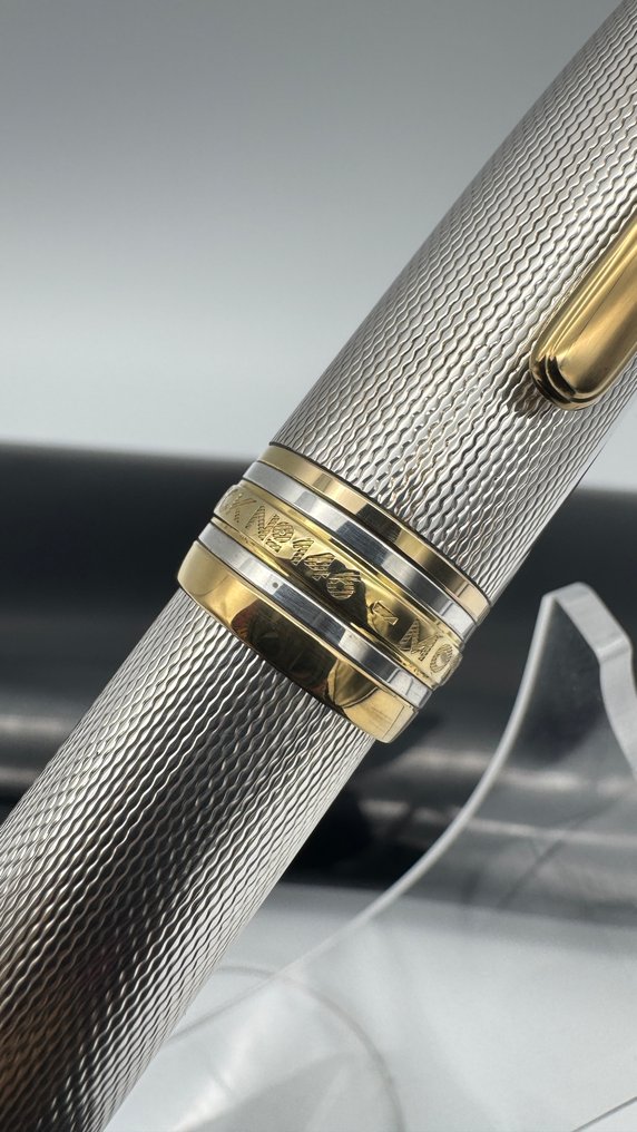 Montblanc - Meisterstück Solitaire Le Grand 146 Barleycorn Silver 925 *with Box & Ink Bottle* - Füllfederhalter #3.2