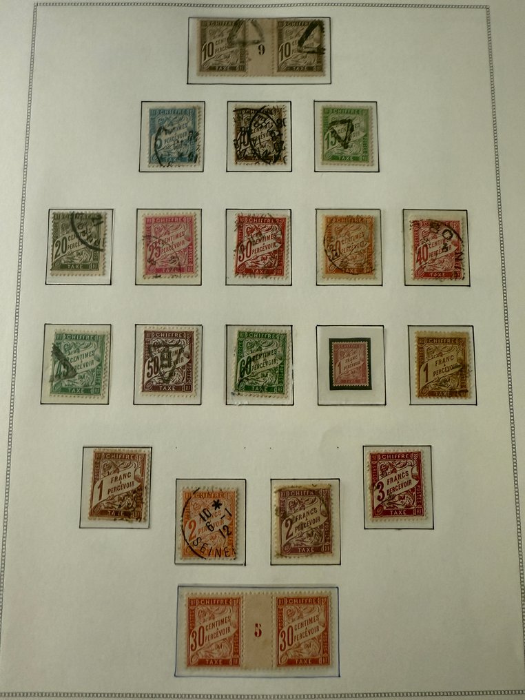 France  - Yvert 28/42A 'Colored Duval' in mint and canceled (including 41). #1.0