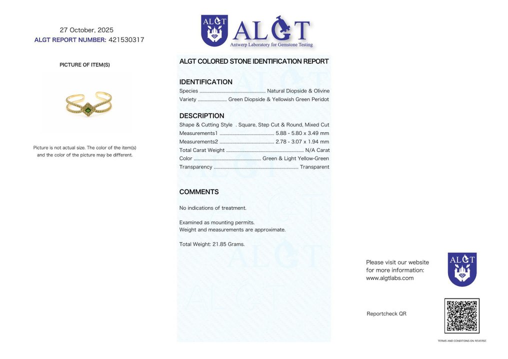 Senza Prezzo di Riserva - Bracciale Argento - Gemstone miste - Certificato #2.1