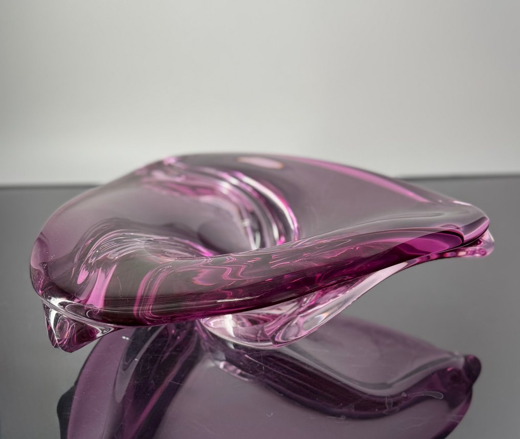 Val Saint Lambert - René Delvenne - 花瓶  - 水晶 - Coupe torsadée XXL PATEL #2.1