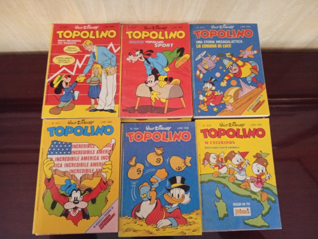Topolino fascia 1501/1599 - sequenza quasi completa - 94 Comic - Prima ediție - 1984/1986 #3.2