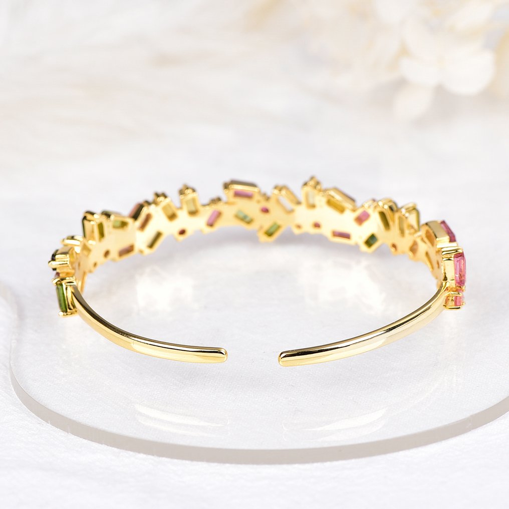 χωρίς τιμή ασφαλείας - Βραχιόλι Ασημί - Tourmaline - Πιστοποιημένο #4.3