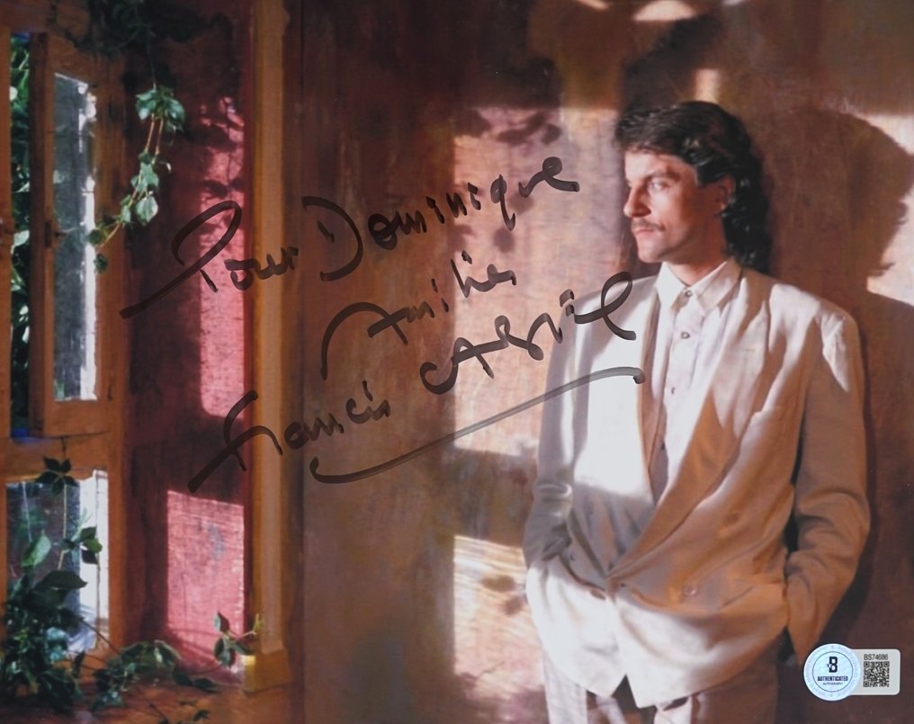 Francis Cabrel - Autograph, Photo with Beckett COA #3.2