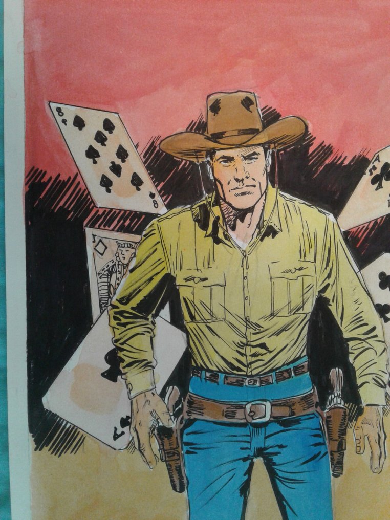 Vercelli, Gino - 1 Original colour drawing - Tex - Omaggio a Galep #1.0