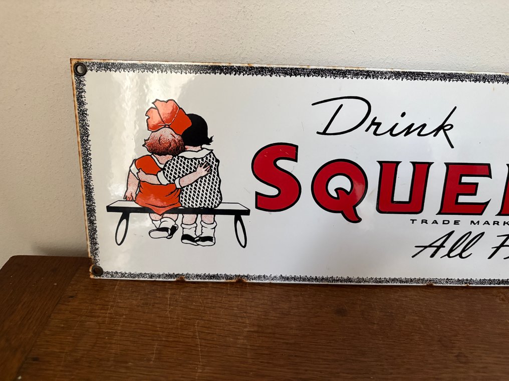 Drink Squeeze. . Ande Rooney 1986. - Sign - Enamel #4.3