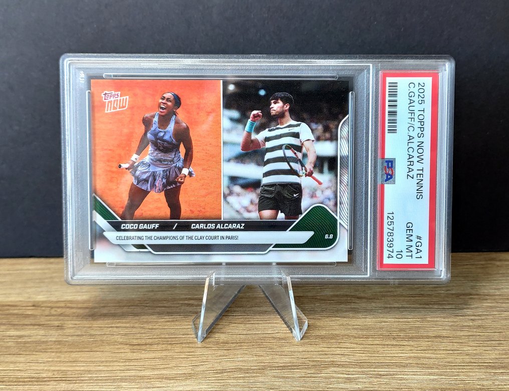 Topps Now Tennis Gauff & Carlos Alcaraz - PSA 10 Graded card #1.0