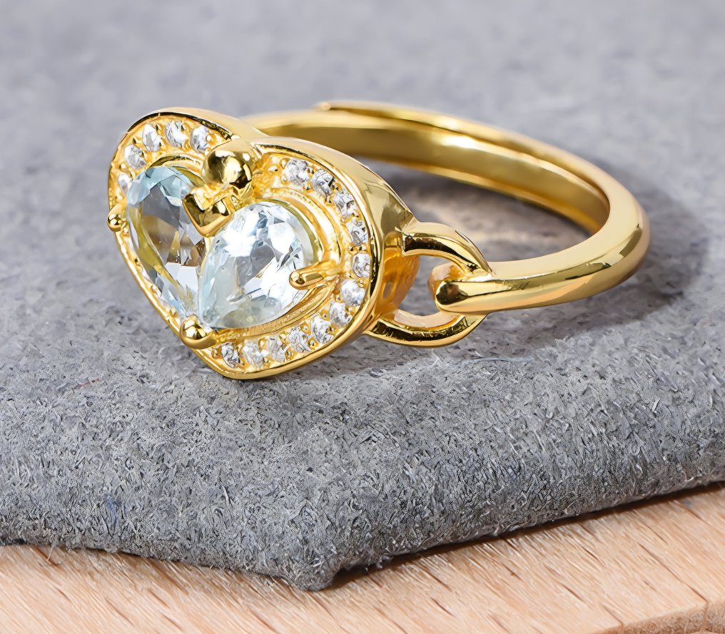 Senza Prezzo di Riserva - Anello Argento - 0.78ct. tw. Acquamarina #3.2