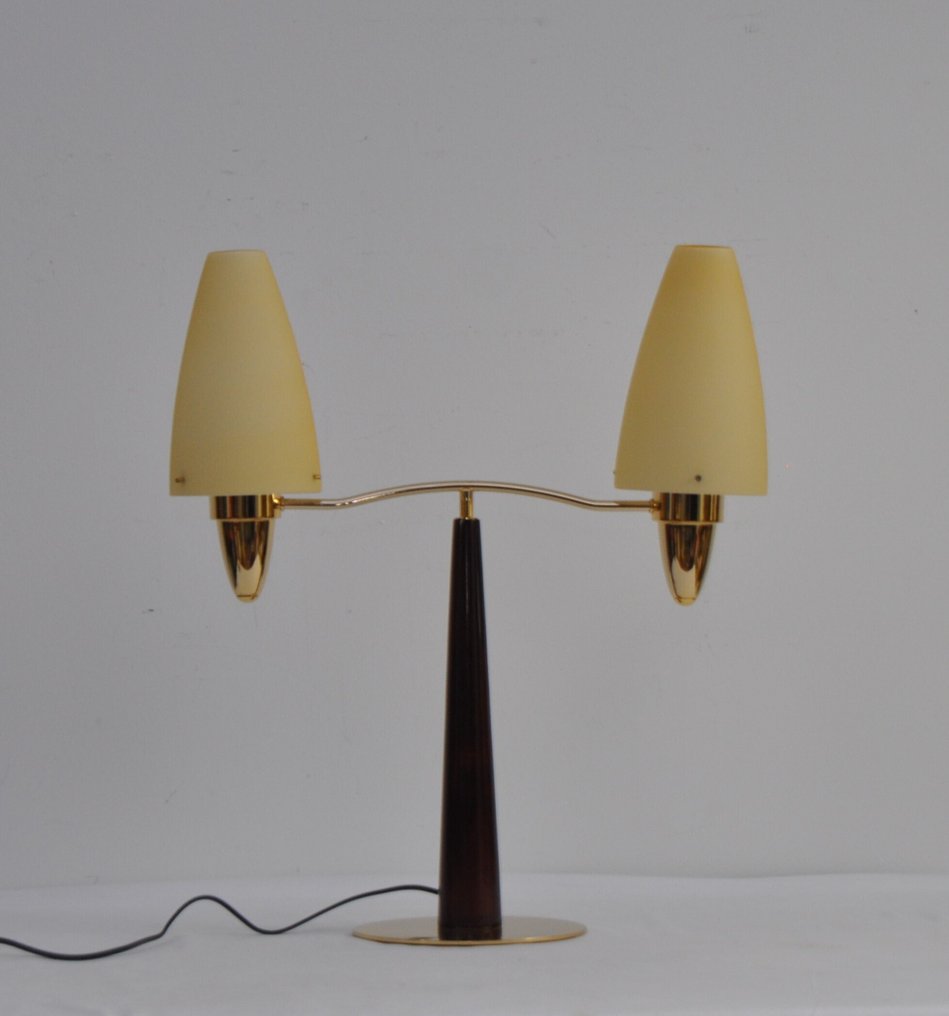 台灯 - 乳白色玻璃, 乌木 #4.3