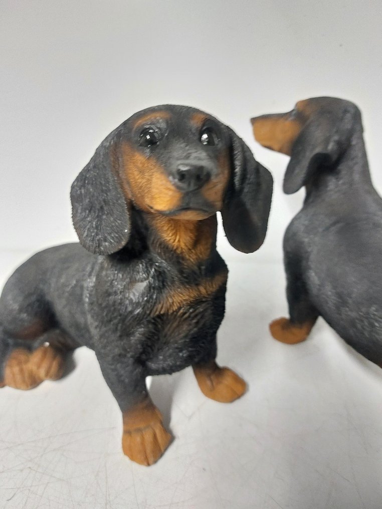 Statue, tuin beeld van een teckel - 20 cm - polyresin #2.1