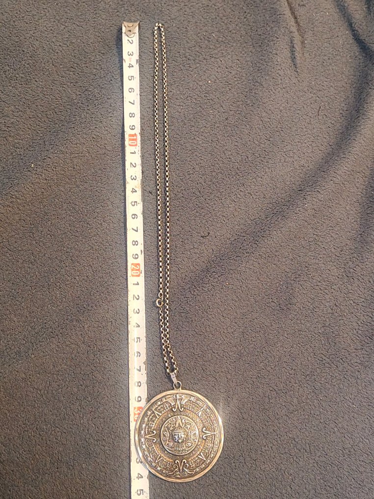 Αλυσίδα - Μεξικό ασημένιο στυλό Μάγια Κάλενταρ  (χωρίς τιμή ασφαλείας) #4.3