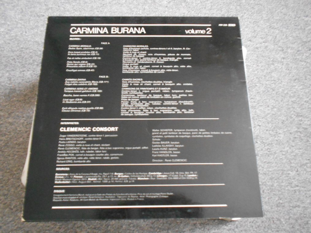 Clemencic Consort - Multiple artists - Harmonia Mundi: Carmina Burana, Volume 1-5, Clemencic Consort, Clemencic - Multiple titles - LP Albums (multiple items) - Unknown pressing - 1979 #4.3