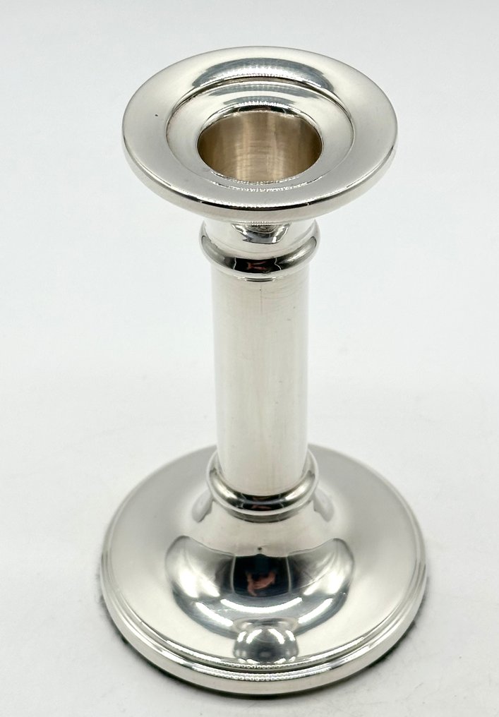 No reserve-Handgemaakte antieke 1e gehalte zilveren kandelaar. - Dubbel gekeurd - Birmingham 1904 en Nederlands na gekeurd door G.M. Bos (Fa. C. Bos & Zoon) - Candeliere - .925 argento #1.0