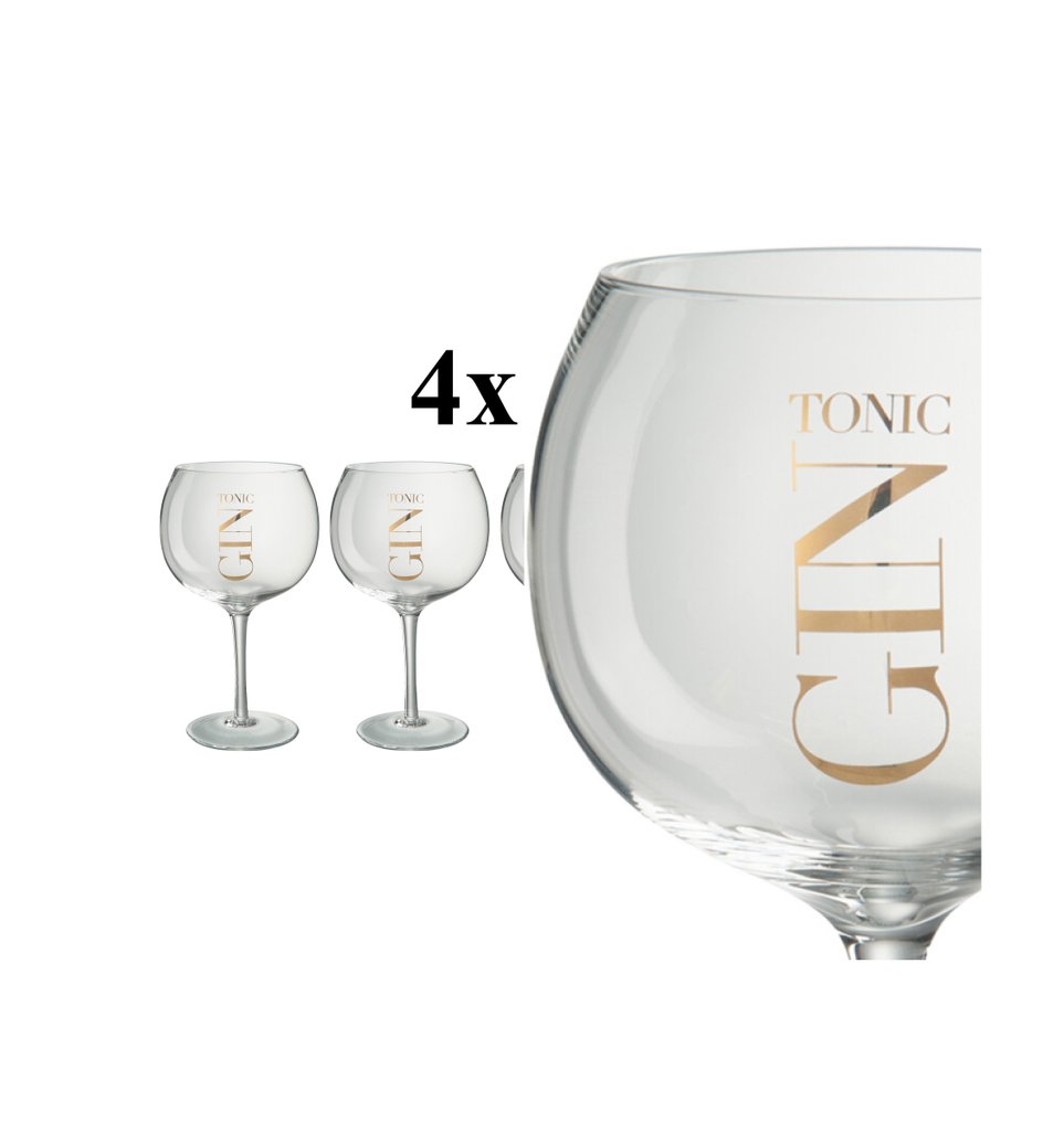 Drikkeglas (4) - Glas - Gin - Luksusguld #1.0