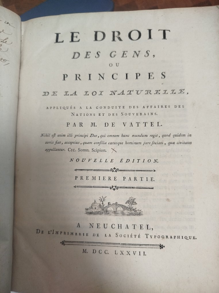 Edme de la Poix de Fréminville; M. de Vattel; Auteur anonyme (Code Matrimonial) - Ensemble de trois ouvrages juridiques: La Pratique Universelle; Code Matrimonial; Le Droit des Gens - 1746-1777 #4.3