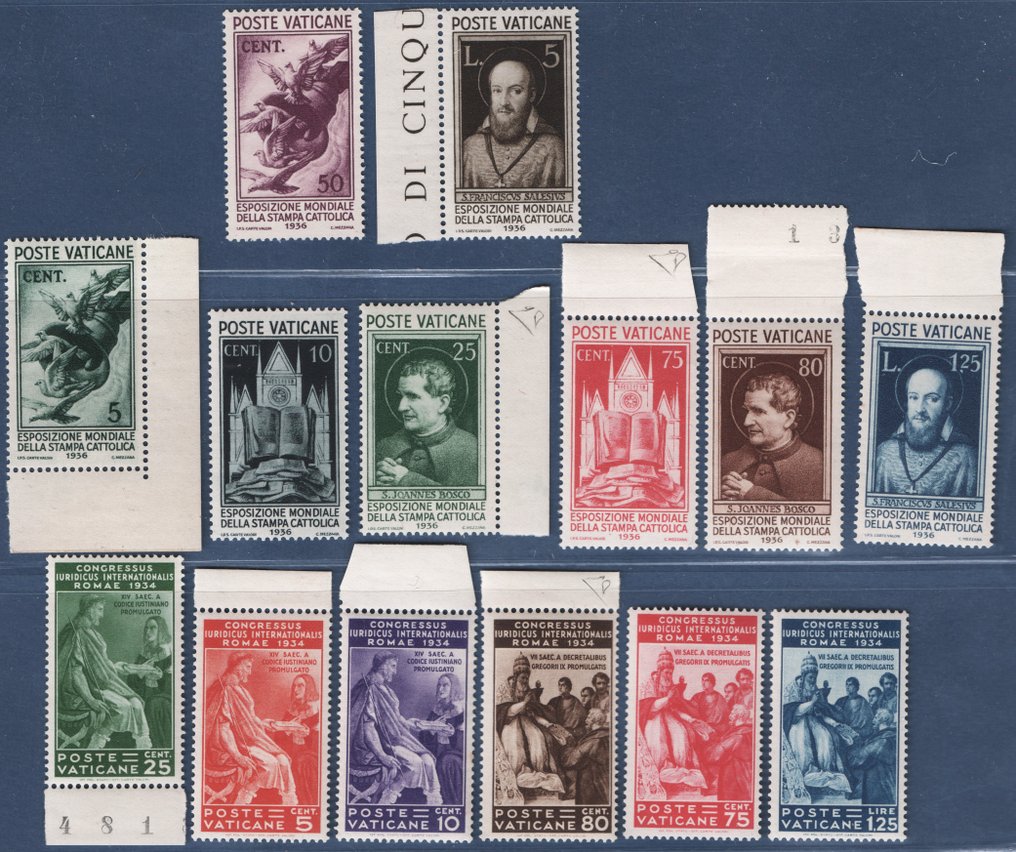 Βατικανό 1935/1936 - Νομικό και καθολική εκτύπωση πλήρης σειρά MNH** - Sassone S.10 e S.11 #1.0