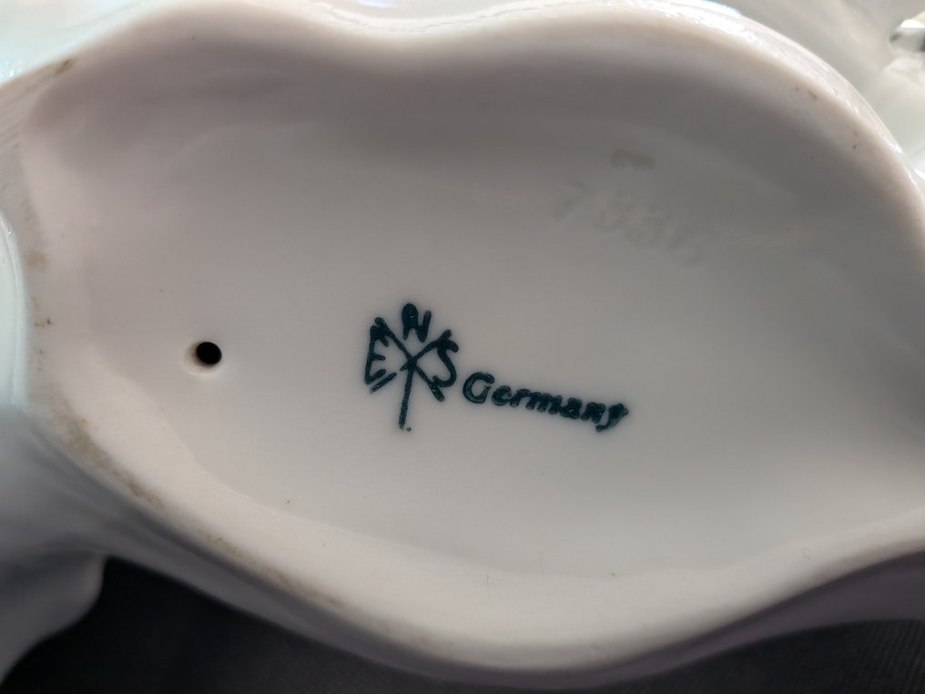 Karl Ens, Volkstedt - Αγαλματίδιο, Deux cacatoès exotiques sur branche - 28 cm - Πορσελάνη #3.2