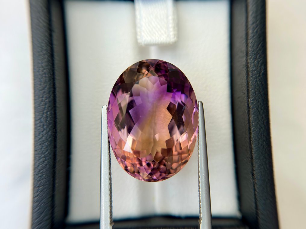 χωρίς τιμή ασφαλείας - 1 pcs Μωβ, Κίτρινο Αμετρίνης - 27.89 ct - Διεθνής Ένωση Έγχρωμων Πολύτιμων Λίθων (ICA GemLab) - Άριστης ποιότητας Αμετρίνα #2.1