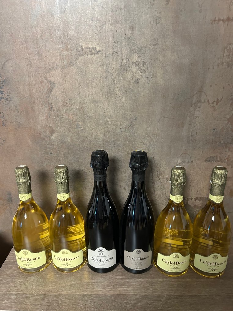 Ca' del Bosco, Saten 2017, 2015 & Cuvée Prestige x4 - Franciacorta - 6 Flasker (0,75 l) #1.0
