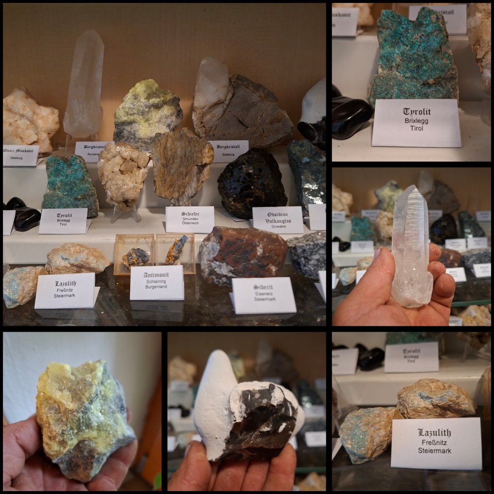 Mineraliensamling ca 30 stykker- 2000 g #1.0