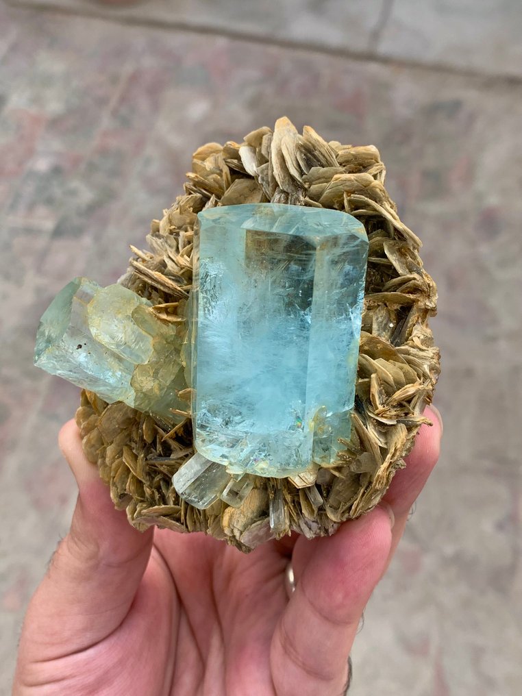 Aquamarine Specimen - Height: 98 mm - Width: 62 mm- 285 g - (1) #4.3