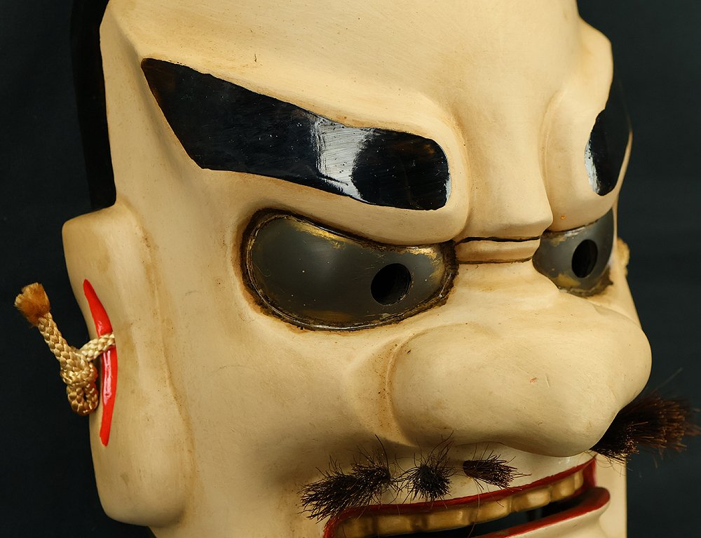 日本能乐面具 - 木 - Susanoo no Mikoto 面具 (没有保留价) #4.3