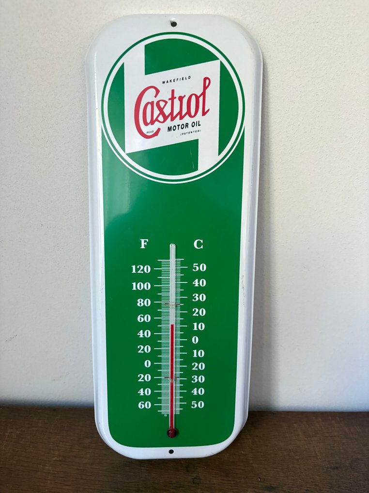 Castrol.  Thermometer. - Θερμόμετρο - Κασσίτερος #2.1