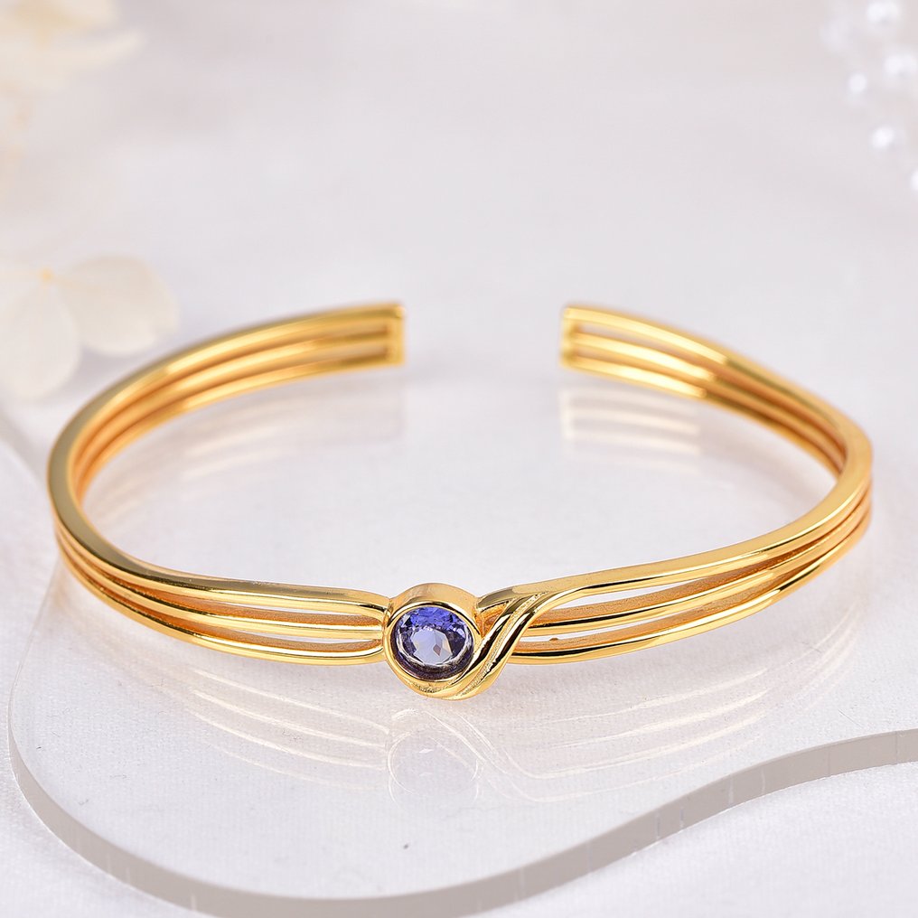 Ingen mindstepris - Armbånd Sølv - Tanzanite - Certificeret #3.2