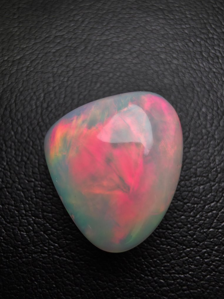 No Reserve Price Multicolour, Red, White Opal - 9.37 ct - Antwerp Laboratory for Gemstone Testing (ALGT) - Fine Color Quality #1.0