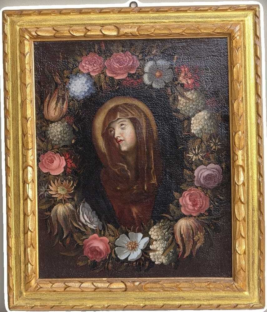 Carlo Cittadini (?- 1661), Bottega di - Vergine Maria all'interno di una ghirlanda di fiori #2.1