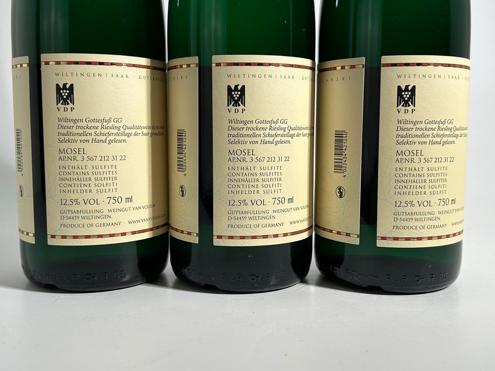 2021 Weingut Van Volxem - Riesling Wiltingen 'Gottesfuß' Alte Reben G.G. - Μοζέλλας, (Saar) Grosses Gewächs - 3 Bottles (0.75L) #4.3
