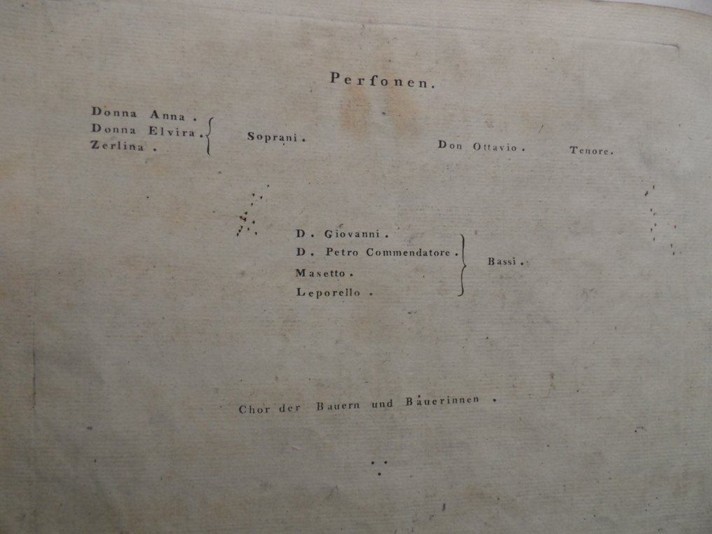 Wolfgang Amadeus Mozart / Carl Zulehner - Jl Dissoluto Punito o sia Il D. Giovanni Drama giocoso La Musica del Signore Wolfgango Mozard. messa - 1791 #2.1