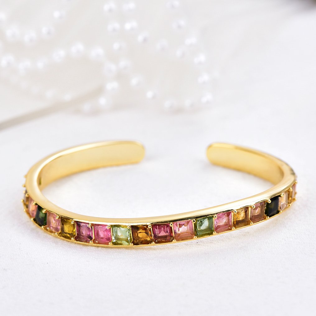 Ingen mindstepris - Armbånd Sølv - Tourmaline - Certificeret #4.3