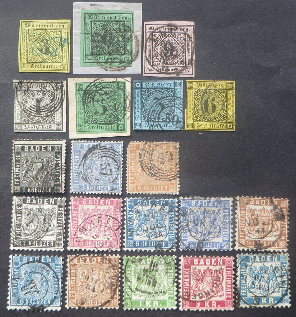 Germany - Local postal areas 1850/1900 - Parties Baden, Bavaria, and Württemberg #1.0